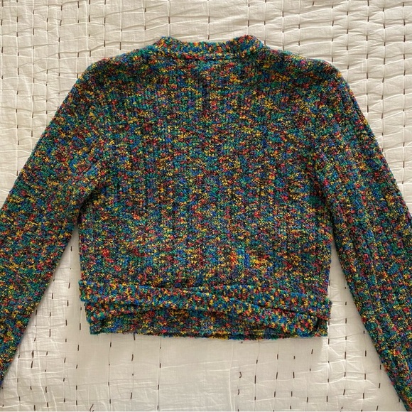 CACHE Multi-Colored Boucle Wrap-Around Sweater Cardigan Size XS - Picture 11 of 15